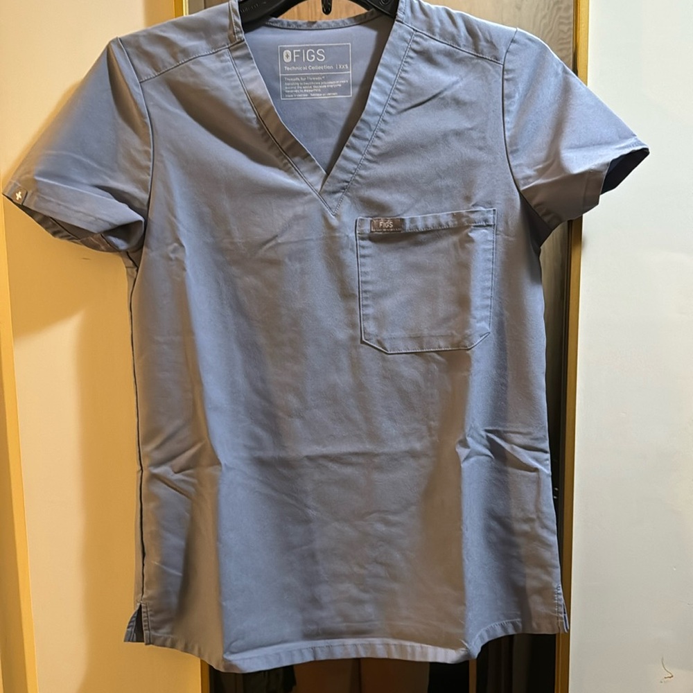 Figs XXS Vapor Blue Catarina Scrub Top